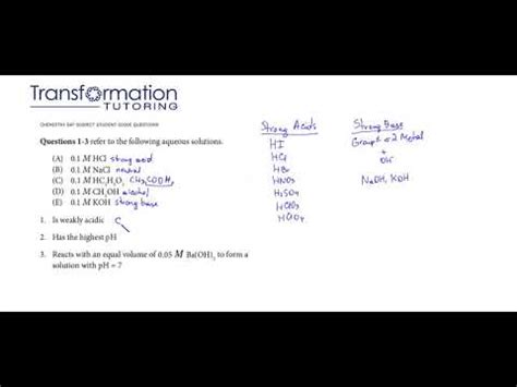 sat chemistry study guide